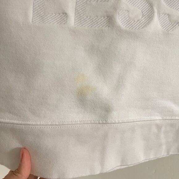 Athleta Sweatshirt Women's XXS Limitless Graphic White Sweatshirt Cotton Blend - Picture 4 of 8